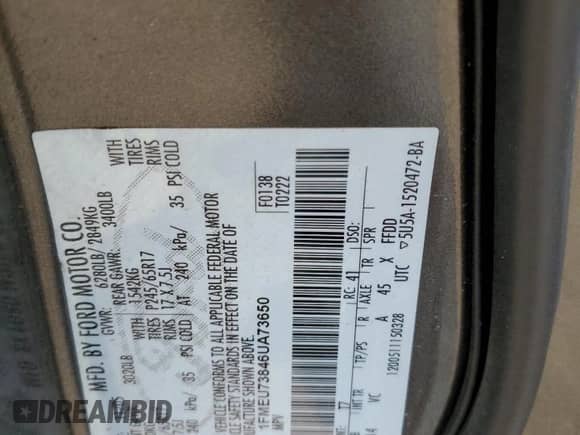 2006 Ford Explorer XLT z VIN 1FMEU73846UA73650, wystawiony jako Copart lot #67742755 z przebiegiem Nie podano mil oraz Szkoda całkowita • Salvage title. Historia ofert i sprzedaży dostępna na DreamBid. Obrazek 12.