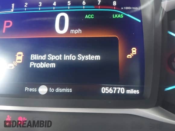 2020 Honda Pilot Elite with VIN 5FNYF6H05LB053582, listed as a IAAI auction lot 41721168 with 56,770 mi miles and . Bid and sale history available at DreamBid. Image 7.