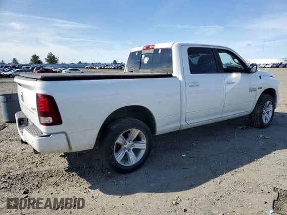 2016 Ram 1500 Sport with VIN 1C6RR7UT7GS214628, listed as a Copart auction lot 52406845 with 106,774 mi miles and Salvage title. Bid and sale history available at DreamBid. Image 3.