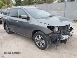 2017 Nissan Pathfinder SV with VIN 5N1DR2MM0HC689026, listed as a IAAI auction lot 43408089 with 116,966 mi miles and . Bid and sale history available at DreamBid. Image 1.