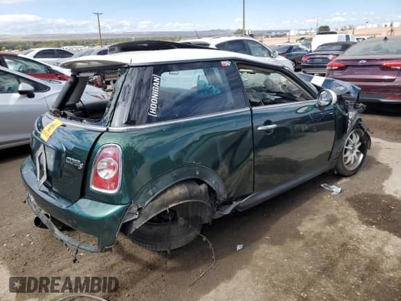 2011 MINI Hardtop S with VIN WMWSV3C57BTY24742, listed as a Copart auction lot 72329363 with Not provided miles and Non repairable. Bid and sale history available at DreamBid. Image 3.
