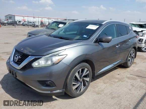 2015 Nissan Murano Platinum with VIN 5N1AZ2MG9FN277797, listed as a IAAI auction lot 42337128 with 162,383 mi miles and . Bid and sale history available at DreamBid. Image 2.