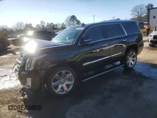 2018 Cadillac Escalade Premium Luxury with VIN 1GYS3CKJ4JR224581, listed as a Copart auction lot 46314255 with 104,787 mi miles and Salvage title. Bid and sale history available at DreamBid. Image 1.