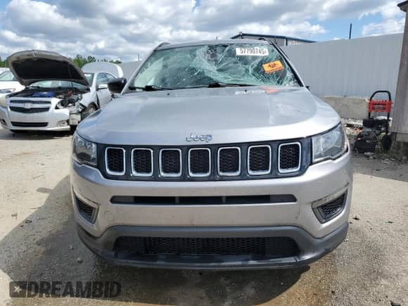 2017 Jeep Compass Sport with VIN 3C4NJDAB7HT656026, listed as a Copart auction lot 57790745 with Not provided miles and Non repairable. Bid and sale history available at DreamBid. Image 5.