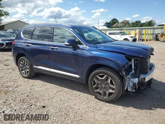 2021 Hyundai Santa Fe Calligraphy z VIN 5NMS5DAL3MH316301, wystawiony jako Copart lot #67298525 z przebiegiem 21 885 mil mil oraz Szkoda całkowita • Salvage title. Historia ofert i sprzedaży dostępna na DreamBid. Obrazek 4.