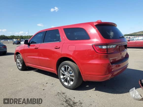 2019 Dodge Durango GT Plus with VIN 1C4RDJDG9KC664095, listed as a Copart auction lot 82112885 with 75,873 mi miles and Salvage title. Bid and sale history available at DreamBid. Image 2.