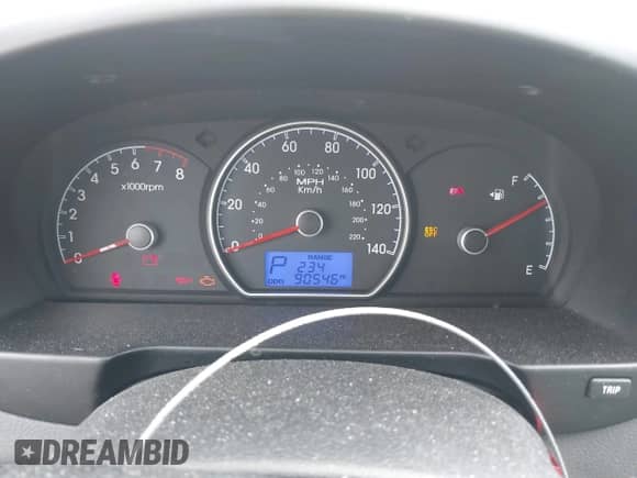 2010 Hyundai Elantra SE with VIN KMHDU4AD5AU841428, listed as a IAAI auction lot 42591611 with 90,546 mi miles and . Bid and sale history available at DreamBid. Image 7.