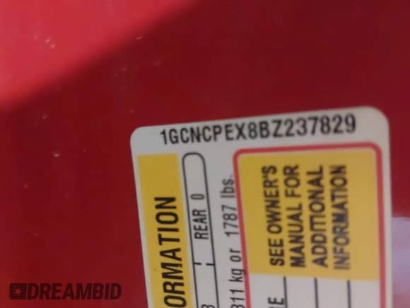 2011 Chevrolet Silverado 1500 Work Truck с VIN 1GCNCPEX8BZ237829, выставлен на аукционе IAAI как лот 43281040 с пробегом Не указан миль и . История ставок и продаж доступна на DreamBid. Изображение 9.