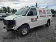 2020 Chevrolet Express Cargo with VIN 1GCWGAFG2L1263265, listed as a Copart auction lot 68160305 with 56,976 mi miles and Salvage title. Bid and sale history available at DreamBid. Image 1.