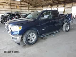 2019 Ram 1500 Tradesman with VIN 1C6SRFCT2KN592831, listed as a Copart auction lot 59495485 with 106,410 mi miles and Salvage title. Bid and sale history available at DreamBid. Image 1.
