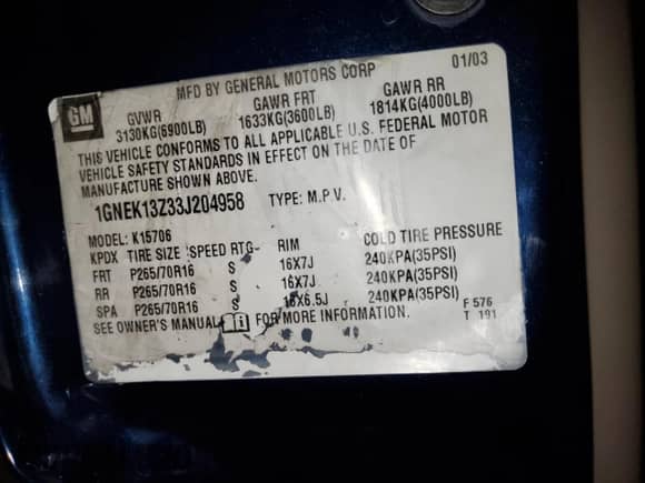 2003 Chevrolet Tahoe LT z VIN 1GNEK13Z33J204958, wystawiony jako Copart lot #86888695 z przebiegiem 136 986 mil mil oraz Szkoda całkowita • Salvage title. Historia ofert i sprzedaży dostępna na DreamBid. Obrazek 13.