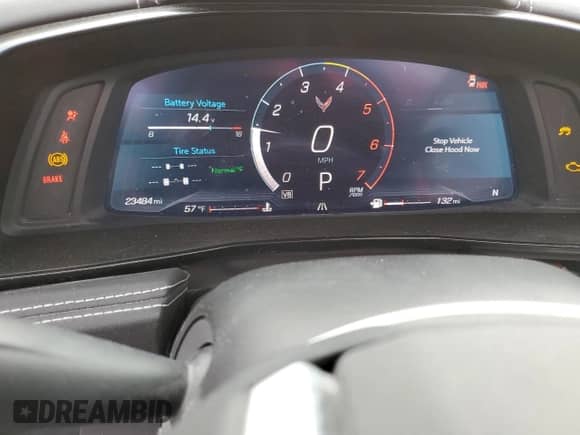 2021 Chevrolet Corvette 1LT с VIN 1G1YA3D41M5107008, выставлен на аукционе Copart как лот 83489444 с пробегом 23 484 миль миль и Списание • Salvage title. История ставок и продаж доступна на DreamBid. Изображение 9.