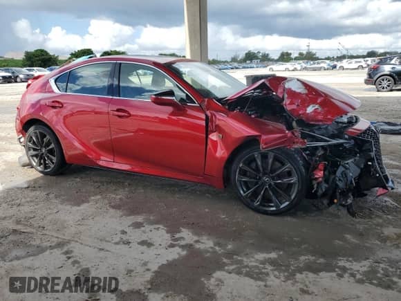 2024 Lexus IS 350 F Sport z VIN JTHBZ1B25R5078954, wystawiony jako Copart lot #68424685 z przebiegiem 16 016 mil mil oraz Nie do naprawy • Non repairable. Historia ofert i sprzedaży dostępna na DreamBid. Obrazek 4.