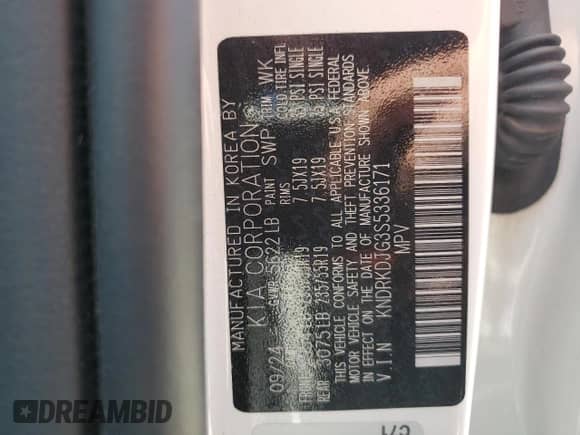 2025 Kia Sorento SX Prestige z VIN KNDRKDJG3S5336171, wystawiony jako Copart lot #58214005 z przebiegiem Nie podano mil oraz Czysty tytuł • Clean title. Historia ofert i sprzedaży dostępna na DreamBid. Obrazek 13.