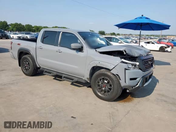 2023 Nissan Frontier SV with VIN 1N6ED1EKXPN664875, listed as a Copart auction lot 67924835 with 37,160 mi miles and Salvage title. Bid and sale history available at DreamBid. Image 4.
