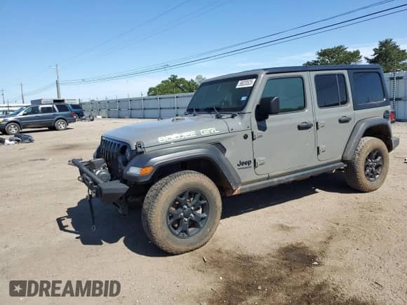 2022 Jeep Wrangler Unlimited Willys с VIN 1C4HJXDM9NW244563, выставлен на аукционе Copart как лот 58020525 с пробегом Не указан миль и Списание • Salvage title. История ставок и продаж доступна на DreamBid. Изображение 1.