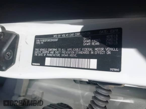 2012 Volvo S60 T5 с VIN YV1622FS8C2045697, выставлен на аукционе IAAI как лот 43489928 с пробегом 140 197 миль миль и . История ставок и продаж доступна на DreamBid. Изображение 9.
