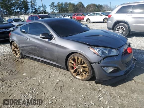 2016 Hyundai Genesis Coupe Ultimate with VIN KMHHU6KJXGU133377, listed as a Copart auction lot 41603185 with 80,538 mi miles and Salvage title. Bid and sale history available at DreamBid. Image 4.