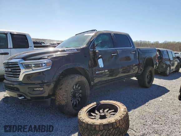 2020 Ram 1500 Longhorn with VIN 1C6SRFKM3LN272302, listed as a Copart auction lot 50087315 with 66,092 mi miles and Salvage title. Bid and sale history available at DreamBid. Image 1.