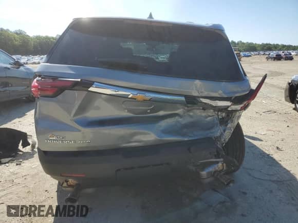 2023 Chevrolet Traverse LS with VIN 1GNEVFKW0PJ279182, listed as a Copart auction lot 57406895 with 24,590 mi miles and Salvage title. Bid and sale history available at DreamBid. Image 6.