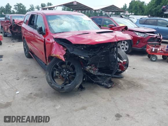2021 Dodge Durango GT Plus with VIN 1C4RDJDG1MC747197, listed as a IAAI auction lot 42592833 with 62,782 mi miles and . Bid and sale history available at DreamBid. Image 6.