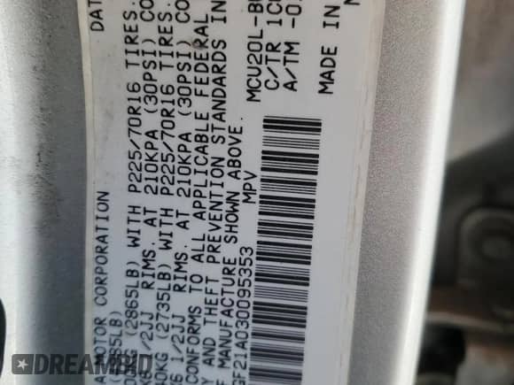 2003 Toyota Highlander с VIN JTEGF21A030095353, выставлен на аукционе Copart как лот 81703925 с пробегом 207 153 миль миль и Списание • Salvage title. История ставок и продаж доступна на DreamBid. Изображение 13.