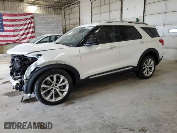 2023 Ford Explorer Platinum with VIN 1FM5K8HC9PGB24150, listed as a Copart auction lot 81950325 with 27,526 mi miles and Salvage title. Bid and sale history available at DreamBid. Image 1.