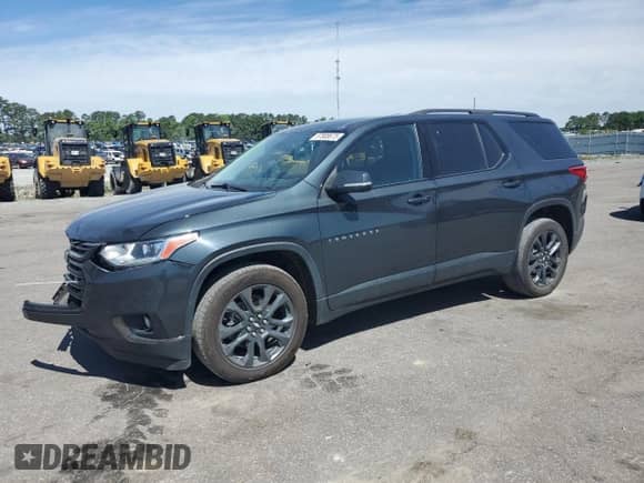 2021 Chevrolet Traverse RS z VIN 1GNERJKWXMJ194076, wystawiony jako Copart lot #57808675 z przebiegiem 128 561 mil mil oraz Szkoda całkowita • Salvage title. Historia ofert i sprzedaży dostępna na DreamBid. Obrazek 1.