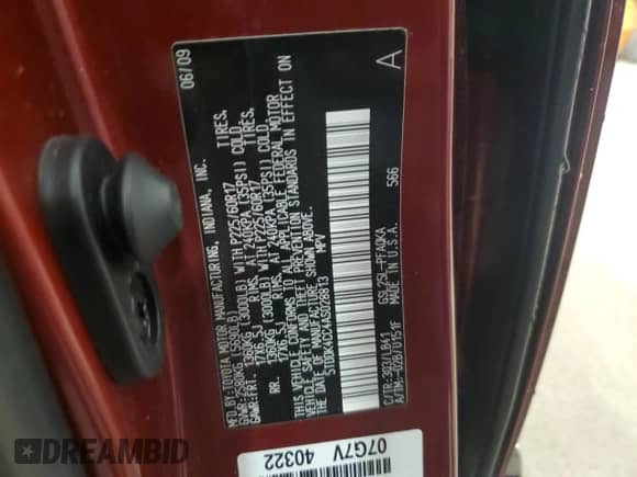 2010 Toyota Sienna XLE с VIN 5TDDK4CC4AS028813, выставлен на аукционе Copart как лот 63802995 с пробегом 106 123 миль миль и Чистый • Clean title. История ставок и продаж доступна на DreamBid. Изображение 14.