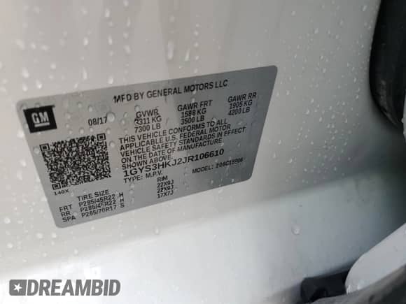 2018 Cadillac Escalade ESV Luxury с VIN 1GYS3HKJ2JR106610, выставлен на аукционе Copart как лот 55857415 с пробегом 165 112 миль миль и Чистый • Clean title. История ставок и продаж доступна на DreamBid. Изображение 13.