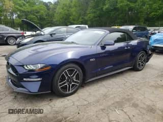 2020 Ford Mustang GT Premium с VIN 1FATP8FF8L5156707, выставлен на аукционе Copart как лот 52935485 с пробегом 77 186 миль миль и Списание • Salvage title. История ставок и продаж доступна на DreamBid. Изображение 1.