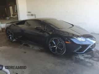2021 Lamborghini Huracan with VIN ZHWUF5ZF7MLA17705, listed as a Copart auction lot 58845374 with 3,510 mi miles and Salvage title. Bid and sale history available at DreamBid. Image 4.