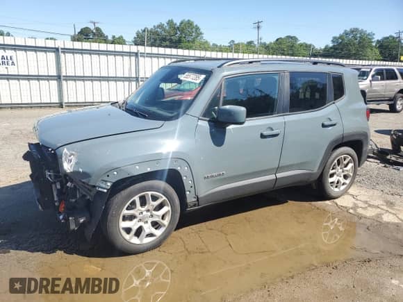 2018 Jeep Renegade Altitude with VIN ZACCJABB1JPJ60024, listed as a Copart auction lot 55577285 with 111,624 mi miles and Salvage title. Bid and sale history available at DreamBid. Image 1.