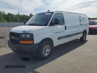 2018 Chevrolet Express Cargo z VIN 1GCWGBFP8J1189174, wystawiony jako Copart lot #59177265 z przebiegiem 249 515 mil mil oraz Szkoda całkowita • Salvage title. Historia ofert i sprzedaży dostępna na DreamBid. Obrazek 1.