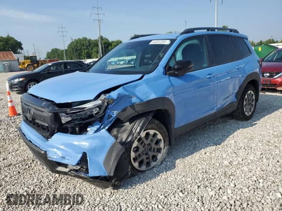 2024 Honda Passport TrailSport with VIN 5FNYF8H66RB012743, listed as a Copart auction lot 64032335 with 17,451 mi miles and Salvage title. Bid and sale history available at DreamBid. Image 1.