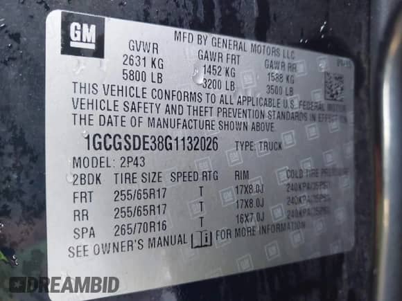 2016 Chevrolet Colorado 2WD Z71 с VIN 1GCGSDE38G1132026, выставлен на аукционе IAAI как лот 43355071 с пробегом 153 188 миль миль и . История ставок и продаж доступна на DreamBid. Изображение 9.