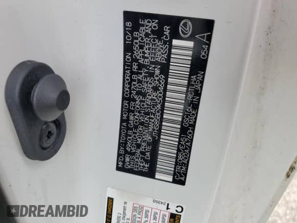 2019 Lexus RC 300 с VIN JTHS85BC9K5004669, выставлен на аукционе Copart как лот 54005054 с пробегом 24 421 миль миль и Списание • Salvage title. История ставок и продаж доступна на DreamBid. Изображение 13.