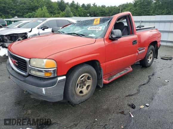 2001 GMC Sierra 1500 SL with VIN 1GTEC14W21Z277862, listed as a Copart auction lot 64068045 with 154,663 mi miles and Non repairable. Bid and sale history available at DreamBid. Image 1.