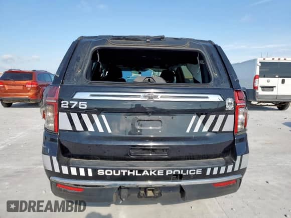 2023 Chevrolet Tahoe Commercial with VIN 1GNSCLED5PR382102, listed as a Copart auction lot 62771365 with 41,763 mi miles and Salvage title. Bid and sale history available at DreamBid. Image 6.