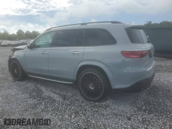 2025 Mercedes-Benz GLS 63 AMG with VIN 4JGFF8KE1SB335898, listed as a Copart auction lot 68718555 with 10,483 mi miles and Salvage title. Bid and sale history available at DreamBid. Image 2.