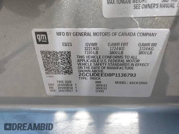 2023 Chevrolet Silverado 1500 RST с VIN 2GCUDEED8P1136793, выставлен на аукционе IAAI как лот 42024830 с пробегом 25 313 миль миль и . История ставок и продаж доступна на DreamBid. Изображение 9.