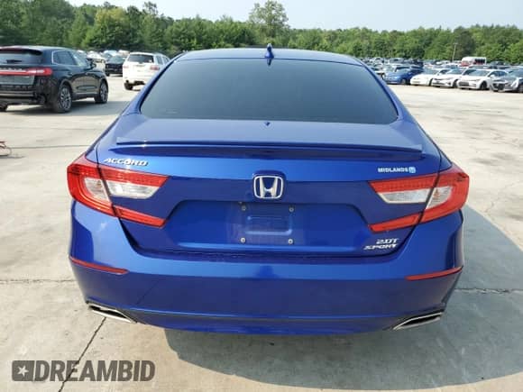 2020 Honda Accord Sport with VIN 1HGCV2F39LA014779, listed as a Copart auction lot 58212765 with 104,718 mi miles and Salvage title. Bid and sale history available at DreamBid. Image 6.