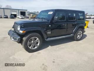 2021 Jeep Wrangler Unlimited Sahara с VIN 1C4HJXEG4MW503063, выставлен на аукционе Copart как лот 45456115 с пробегом 75 071 миль миль и Списание • Salvage title. История ставок и продаж доступна на DreamBid. Изображение 1.
