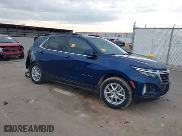 2022 Chevrolet Equinox LT with VIN 3GNAXKEV9NL297044, listed as a IAAI auction lot 41705155 with Not provided miles and . Bid and sale history available at DreamBid. Image 1.