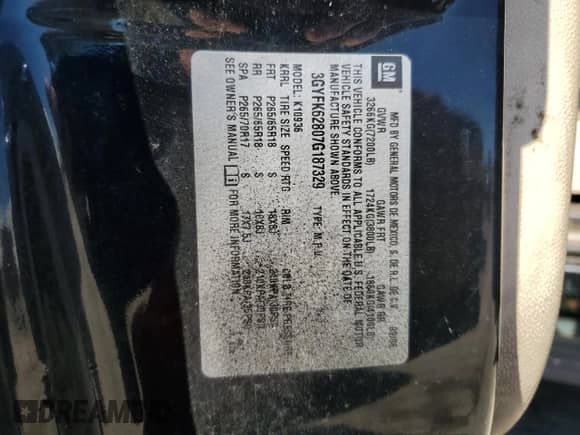 2007 Cadillac Escalade EXT with VIN 3GYFK62807G187329, listed as a Copart auction lot 86226075 with 216,611 mi miles and Clean title. Bid and sale history available at DreamBid. Image 12.