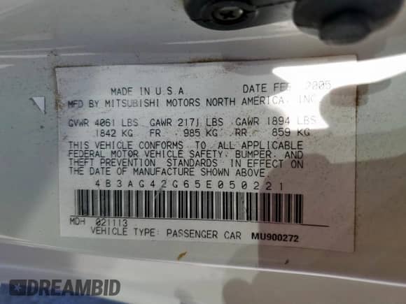 2005 Dodge Stratus SXT z VIN 4B3AG42G65E050221, wystawiony jako Copart lot #57700215 z przebiegiem 222 161 mil mil oraz Szkoda całkowita • Salvage title. Historia ofert i sprzedaży dostępna na DreamBid. Obrazek 12.