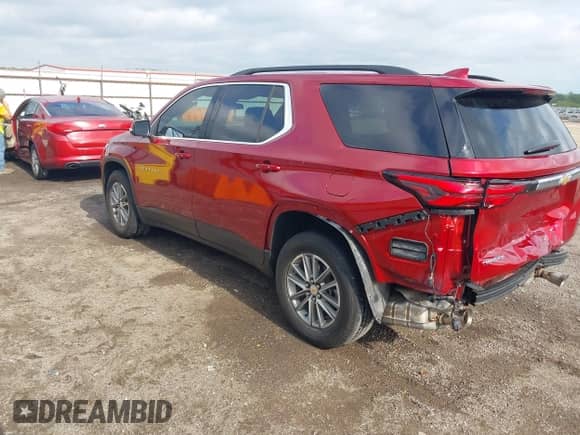 2023 Chevrolet Traverse LT with VIN 1GNERHKW9PJ203184, listed as a IAAI auction lot 42136338 with 43,396 mi miles and . Bid and sale history available at DreamBid. Image 3.
