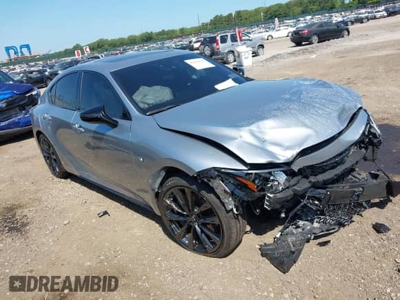 2025 Lexus IS 350 F Sport with VIN JTHGZ1E24S5039764, listed as a IAAI auction lot 42566515 with 1,107 mi miles and . Bid and sale history available at DreamBid. Image 1.