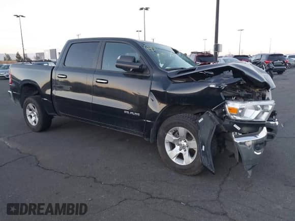 2020 Ram 1500 Big Horn with VIN 1C6RREFTXLN333543, listed as a IAAI auction lot 40736322 with 63,677 mi miles and . Bid and sale history available at DreamBid. Image 1.