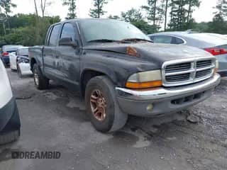 2004 Dodge Dakota SLT with VIN 1D7HL48N14S651218, listed as a IAAI auction lot 42871569 with 265,642 mi miles and . Bid and sale history available at DreamBid. Image 1.